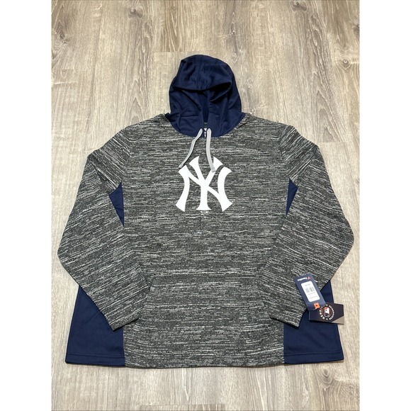 New York Yankees Hoodie Men's Sz 3XL NWT Fanatics Gray Logo Pullover New NOS